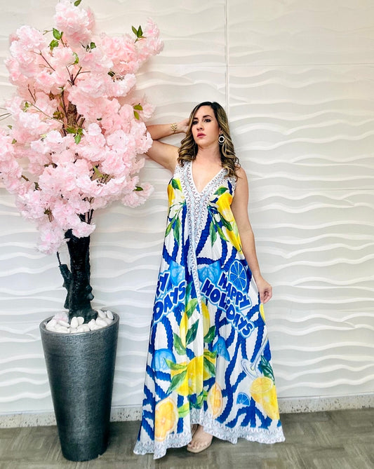 Lemon italian dress