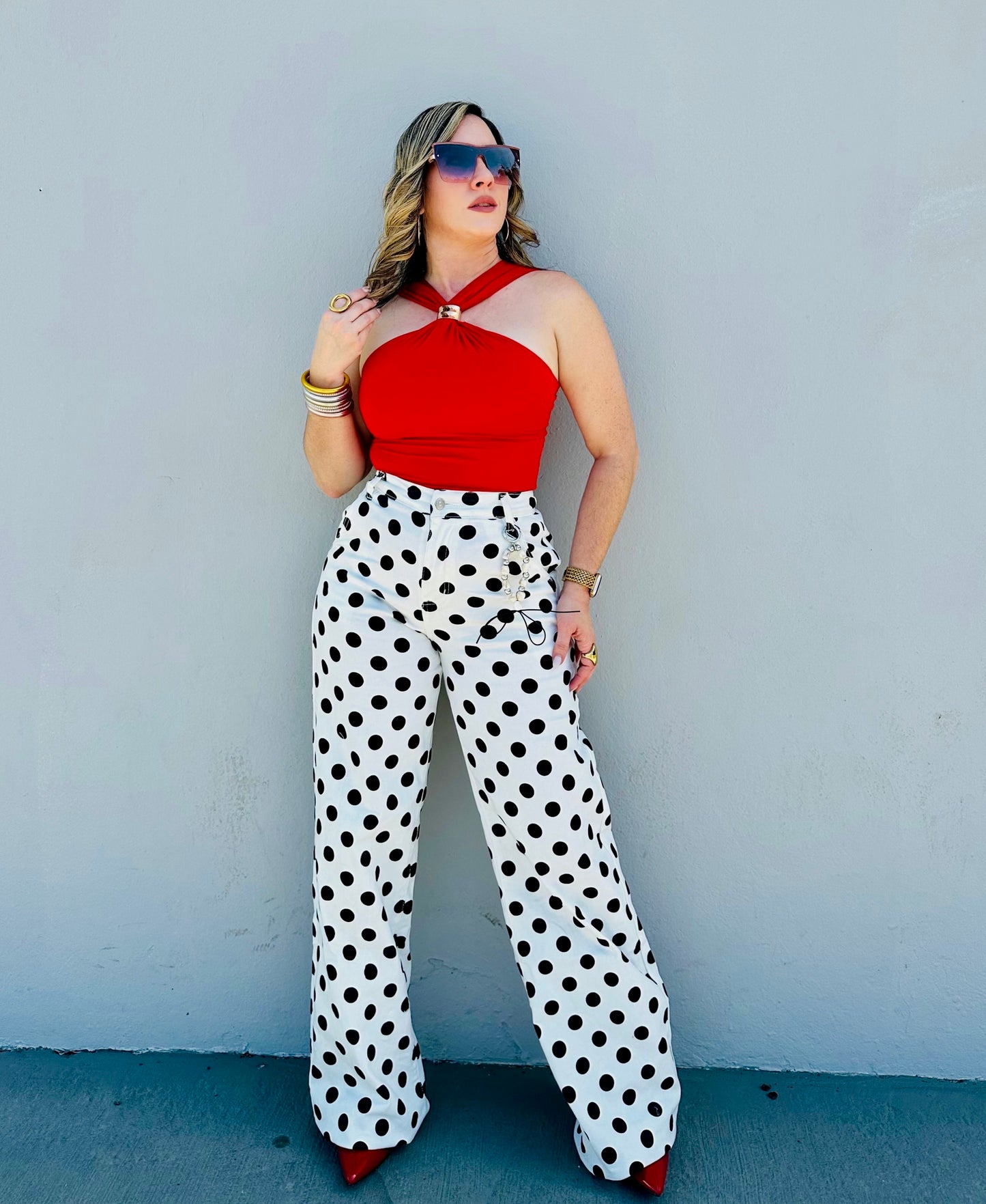Polka dots jeans