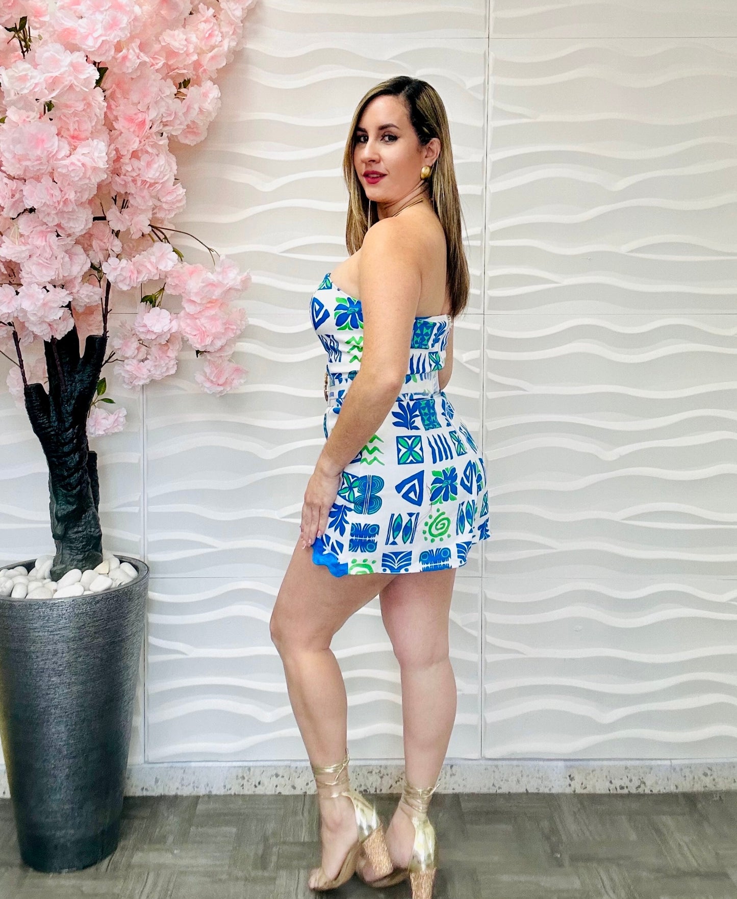 Aixa blue romper