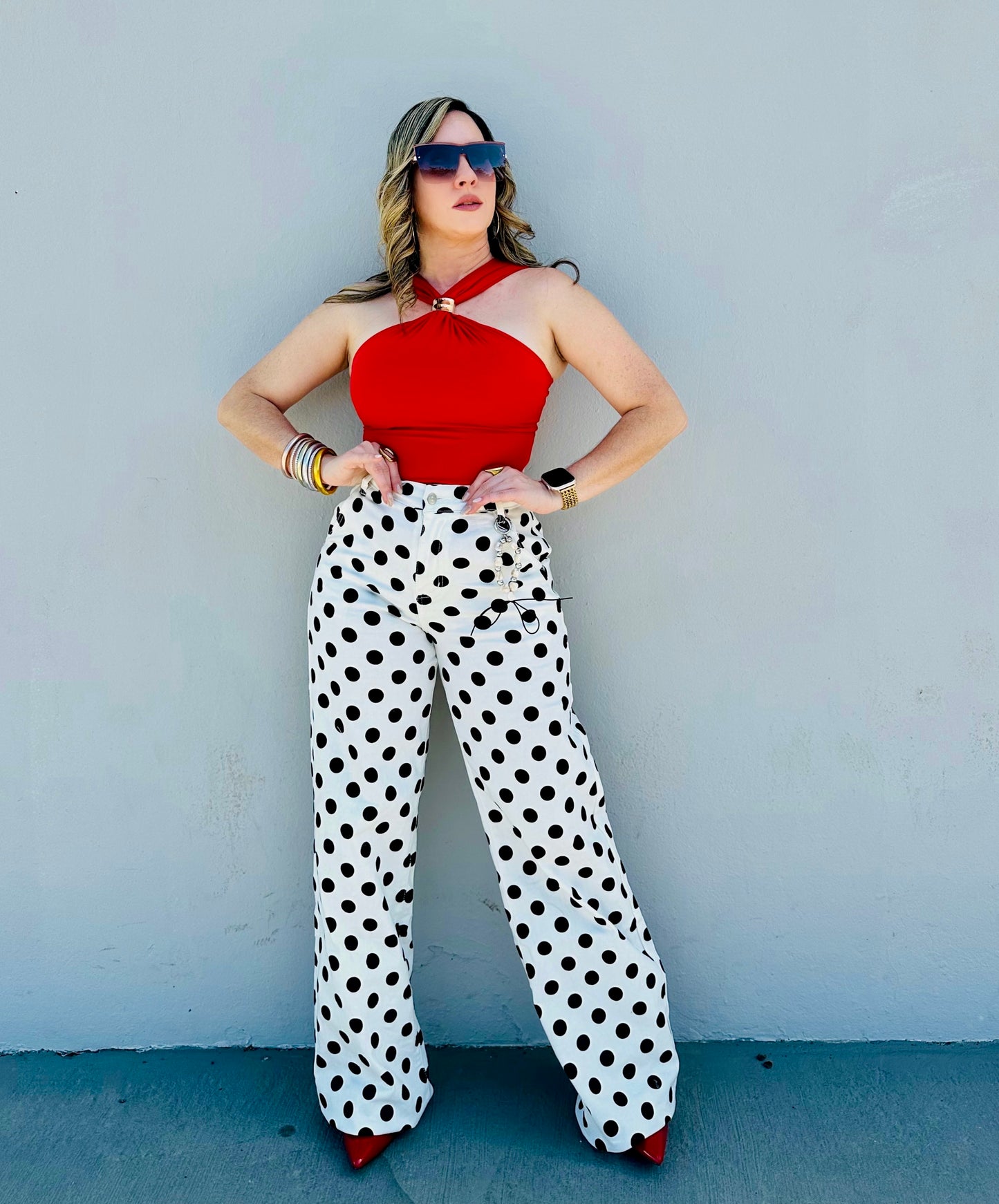 Polka dots jeans