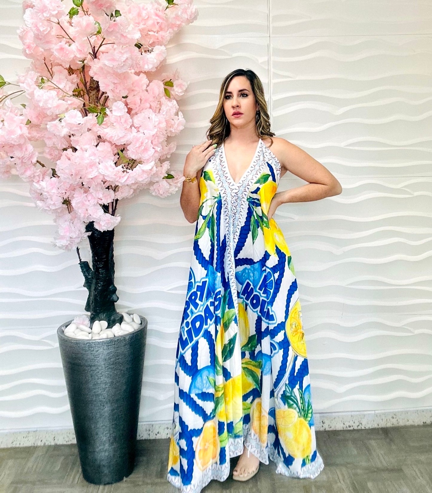Lemon italian dress