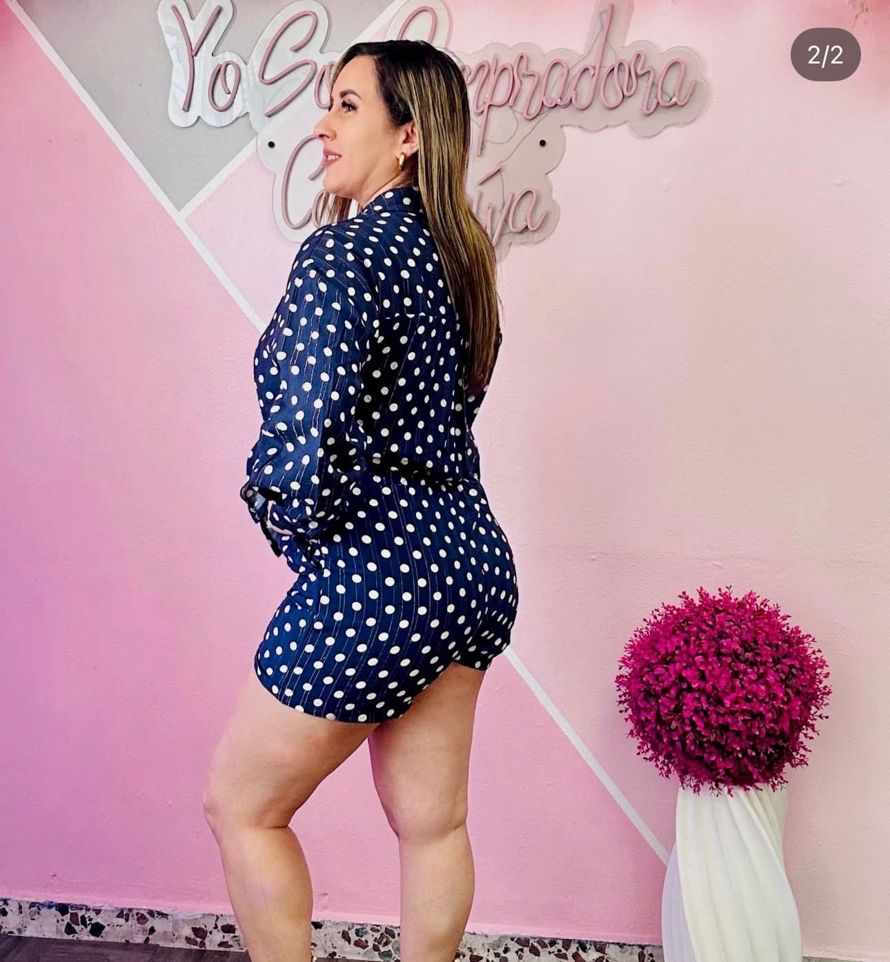Polka dots Navy set