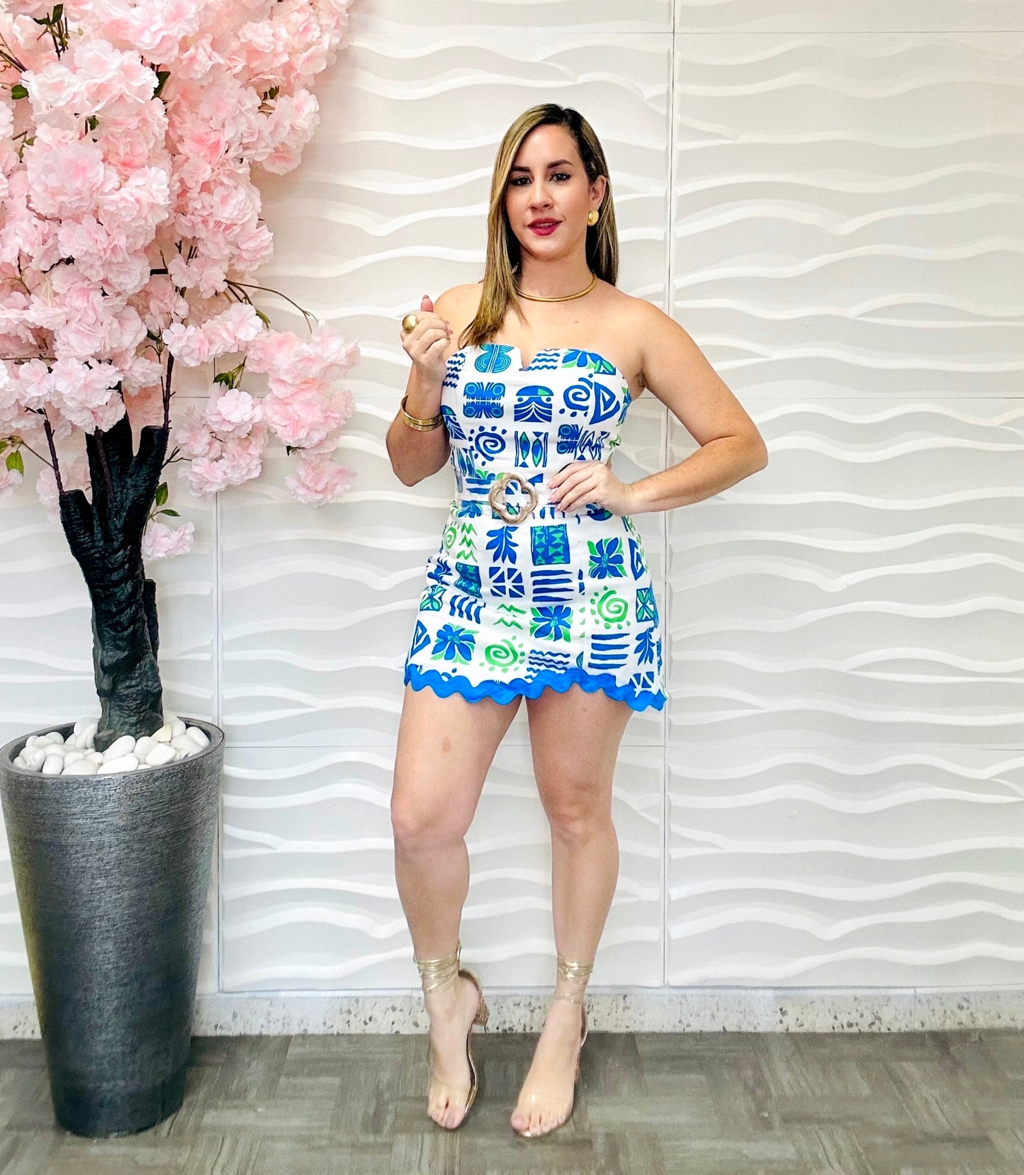 Aixa blue romper