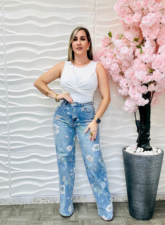 Floral Jeans