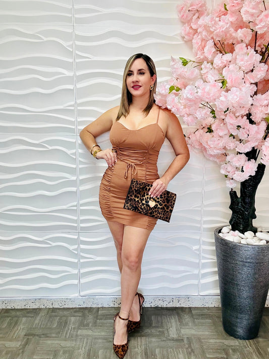 Mocha mini dress